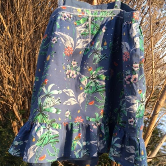 Delightful, NWOT, Gap, Sundress with Birds, fruit, palms, & flowers 18-24 mnths. - Picture 3 of 5